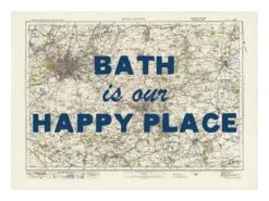 Personalised Vintage Map Print | Custom Location Poster | Favourite Place Art | Blue Font 10 Personalised Vintage Map Print | Custom Location Poster | Favourite Place Art | Blue Font -Beach House Art bath our hp nv low 1