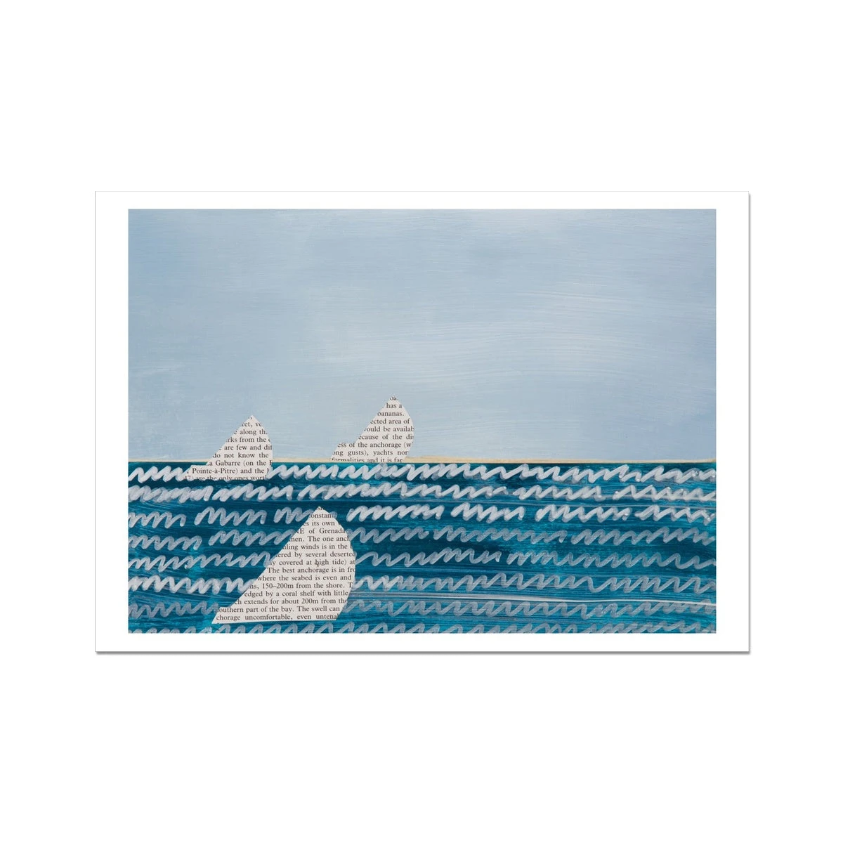 Paper Sails No 2 Sailing Painting | Mixed Media Seascape Wall Art - Unframed Paper Sails No 2 Sailing Painting | Mixed Media Seascape Wall Art - Unframed -Beach House Art bc5ce068 a988 4da6 9a31 17f6b1d77d61