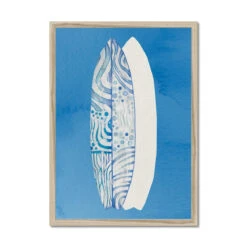 Surfboard Art Print | Beach Art | Two Surfboards Art - Framed
