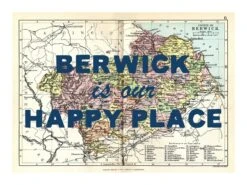 Personalised Vintage Map Print | Custom Location Poster | Favourite Place Art | Blue Font 13 Personalised Vintage Map Print | Custom Location Poster | Favourite Place Art | Blue Font -Beach House Art berw our hp nv low