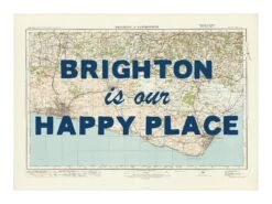 Personalised Vintage Map Print | Custom Location Poster | Favourite Place Art | Blue Font 16 Personalised Vintage Map Print | Custom Location Poster | Favourite Place Art | Blue Font -Beach House Art bright our hp nv low