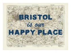 Personalised Vintage Map Print | Custom Location Poster | Favourite Place Art | Blue Font 17 Personalised Vintage Map Print | Custom Location Poster | Favourite Place Art | Blue Font -Beach House Art bris our hp nv low