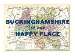 Personalised Vintage Map Print | Custom Location Poster | Favourite Place Art | Blue Font 19 Personalised Vintage Map Print | Custom Location Poster | Favourite Place Art | Blue Font -Beach House Art bucks nv low