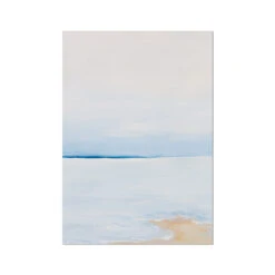 Modern Abstract Coastal Painting No 3 | Minimal Wall Art Print - Unframed