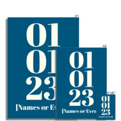 Personalised Date Art | Custom Date Print | Marine Blue - Unframed 7 Personalised Date Art | Custom Date Print | Marine Blue - Unframed -Beach House Art cc9a3a2d 14c8 48c1 b256 ba578f97b15f