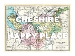 Personalised Vintage Map Print | Custom Location Poster | Favourite Place Art | White Font 21 Personalised Vintage Map Print | Custom Location Poster | Favourite Place Art | White Font -Beach House Art chesh our hp wh low