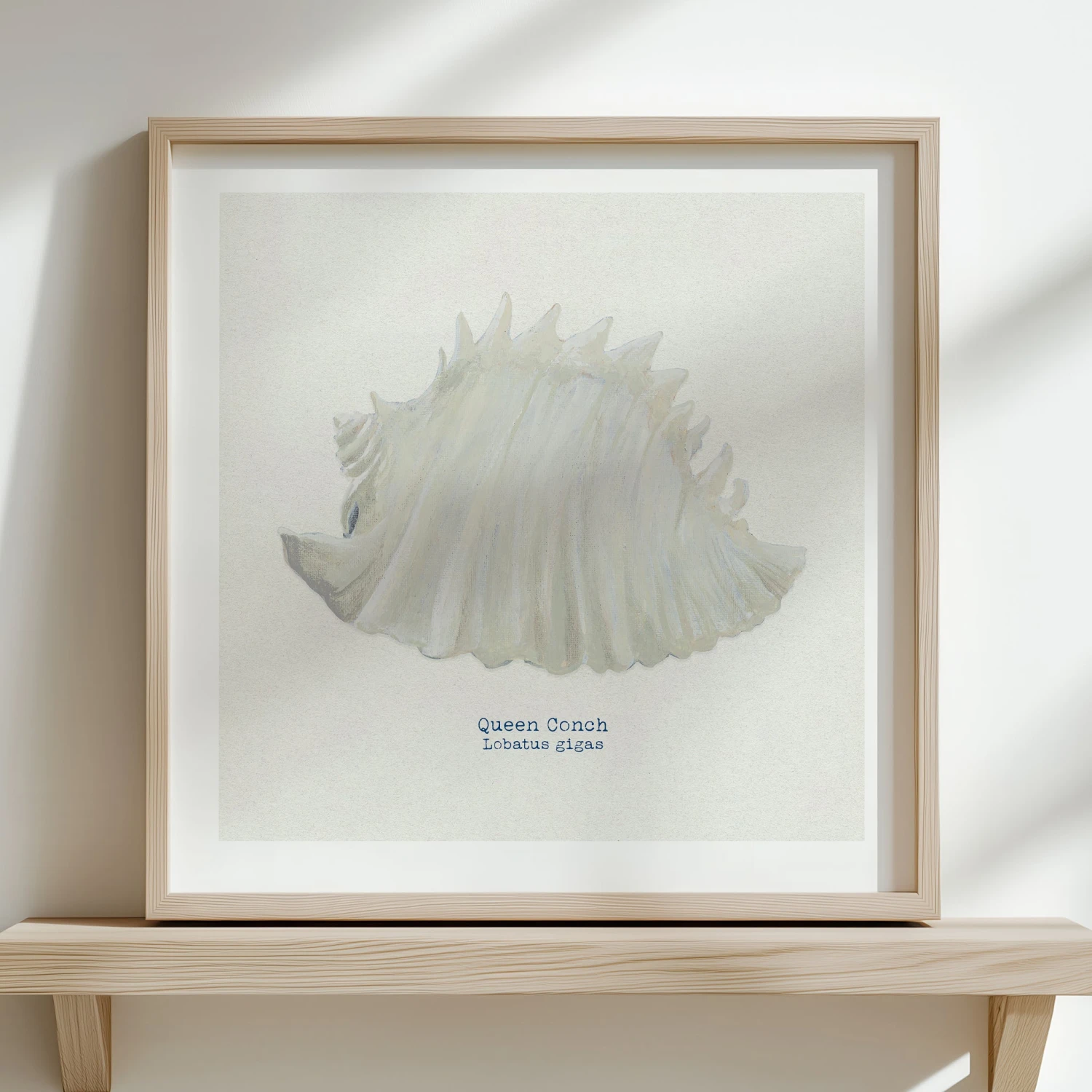 Hand-painted Conch Shell Art Print | Natural Background - Unframed Hand-painted Conch Shell Art Print | Natural Background - Unframed -Beach House Art conch d859ddef 01eb 4244 903f 04acdf7f9a93