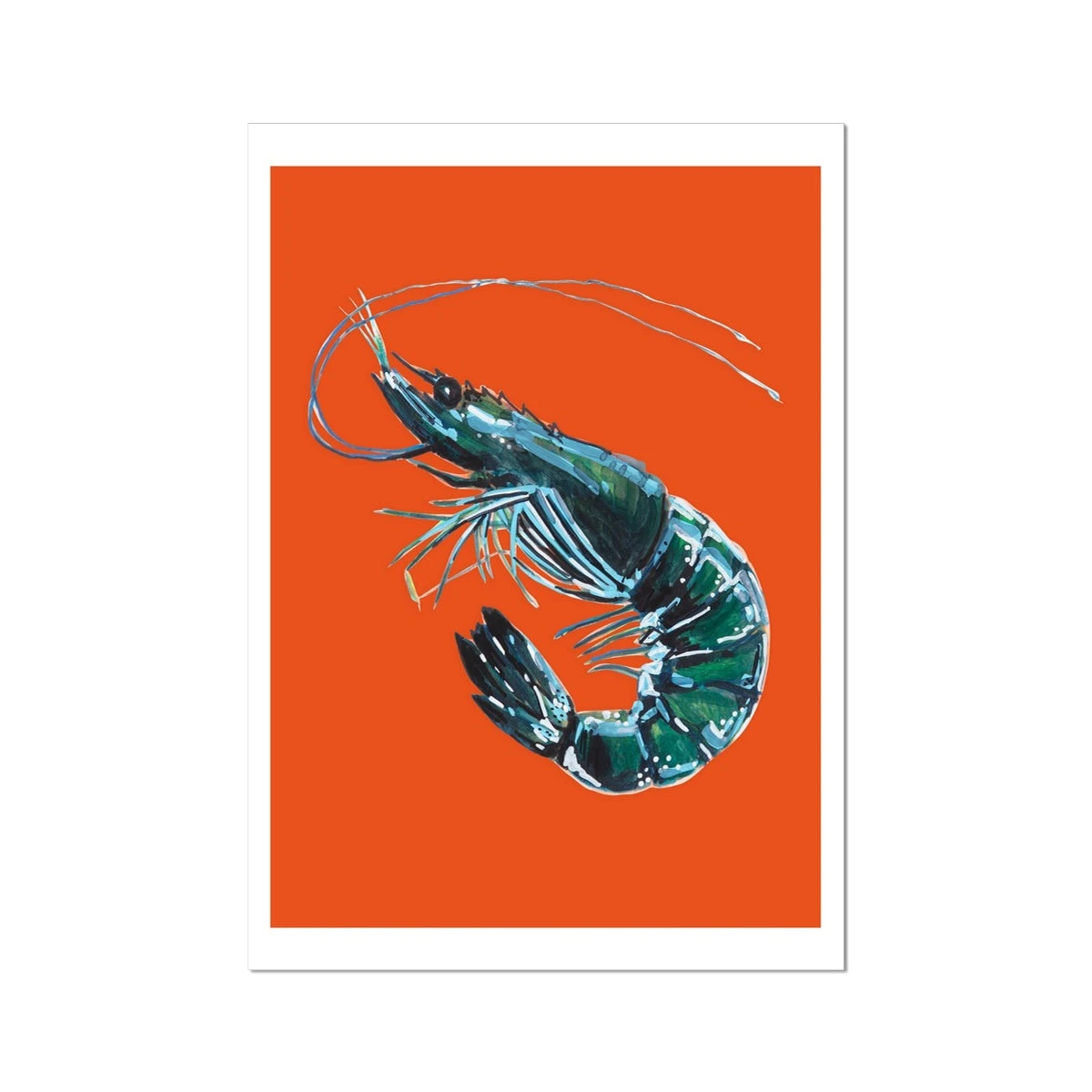 Prawn Print | Shellfish Kitchen Wall Art | Prawn Painting on Orange Background - Unframed Prawn Print | Shellfish Kitchen Wall Art | Prawn Painting On Orange Background - Unframed -Beach House Art d2256a8a b1a2 499f bf59 fc292b5f0df9