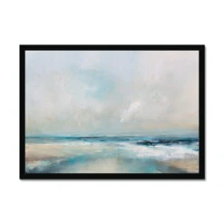 Ethereal Coast Painting | Coastal Visions Beach Print - Framed Print