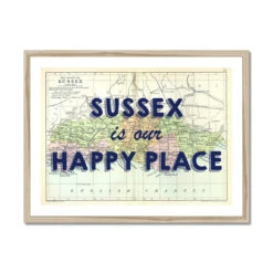 Sussex Is Our Happy Place | Dk Navy Special - Framed 4 Sussex Is Our Happy Place | Dk Navy Special - Framed -Beach House Art d58eca7a 2533 4243 8d25 38e2d7bef999