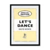 Let's Dance (Yellow) Lyric On Vintage Style Book Cover Print - Framed -Beach House Art df6b11cc 7370 4920 99a9 c820f4162941