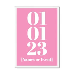 Personalised Date Art | Custom Date Print | Pink - Framed -Beach House Art e4d63a26 7b7b 4431 8c88 77e969c967c1