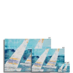 Two White Sails Print | Sailing Painting | Nautical Sailing Regatta Painting - Unframed -Beach House Art f0b7d0e2 c267 44cf 93dc cf4dd7ea4113