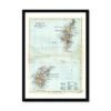 Orkney And Shetland Islands Map Print | Vintage Map Of The Orkney And Shetland Islands - Framed -Beach House Art f36ad144 365b 499d b95a b3ed3eca2939
