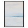 Modern Abstract Coastal Painting No 2 | Minimal Wall Art Print - Framed Canvas