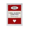 I Will Always Love You | Red | Book Cover Art Print - Unframed