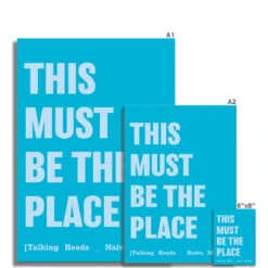 This Must Be The Place (Aqua) Song Lyric Print - Unframed -Beach House Art fbf6bb20 c565 4d5c b3ed a1b24ec72a61