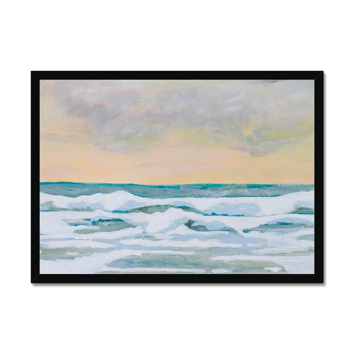 Dusk on Sea Painting | Beach Painting - Framed Dusk On Sea Painting | Beach Painting - Framed -Beach House Art fc155093 3481 442f 969e 485152e9e686