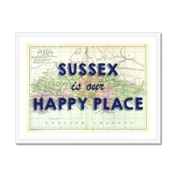 Sussex Is Our Happy Place | Dk Navy Special - Framed 3 Sussex Is Our Happy Place | Dk Navy Special - Framed -Beach House Art ff5d685a 1ff7 4c2c 9c55 59ae546c3374