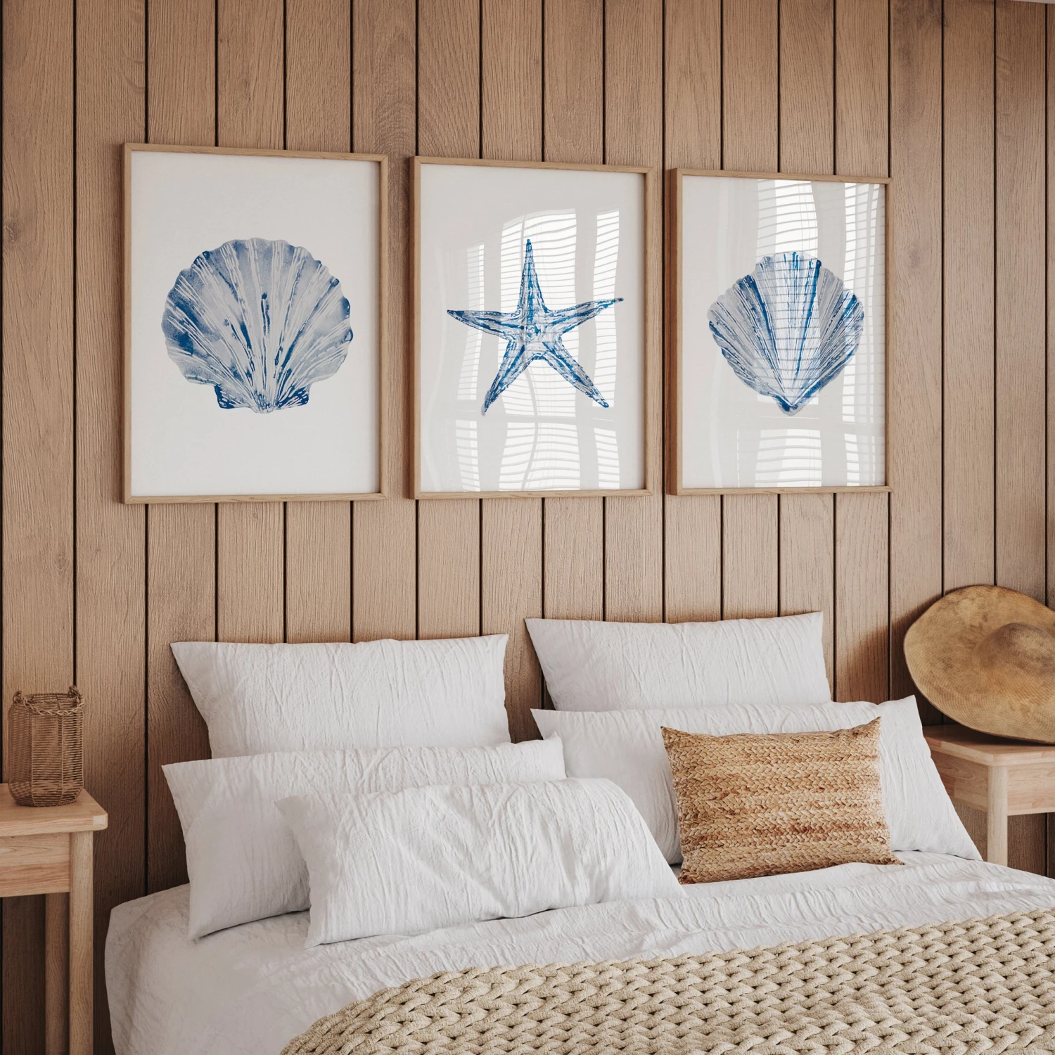 Watercolour Shell Art | Blue Art Starfish Print - Unframed Watercolour Shell Art | Blue Art Starfish Print - Unframed -Beach House Art scallop fan starfish adb739a9 861b 4118 b611 69b87bbfa747