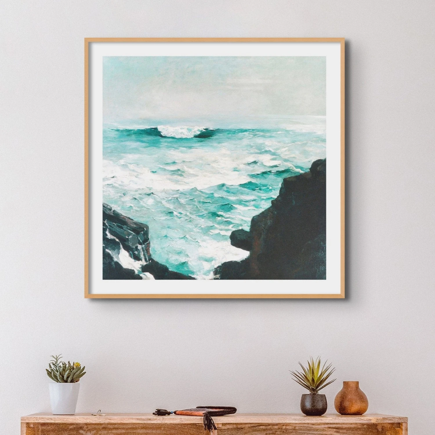 Sea View by Homer Print | Vintage Watercolour Seascape Print - Unframed Sea View By Homer Print | Vintage Watercolour Seascape Print - Unframed -Beach House Art seaview